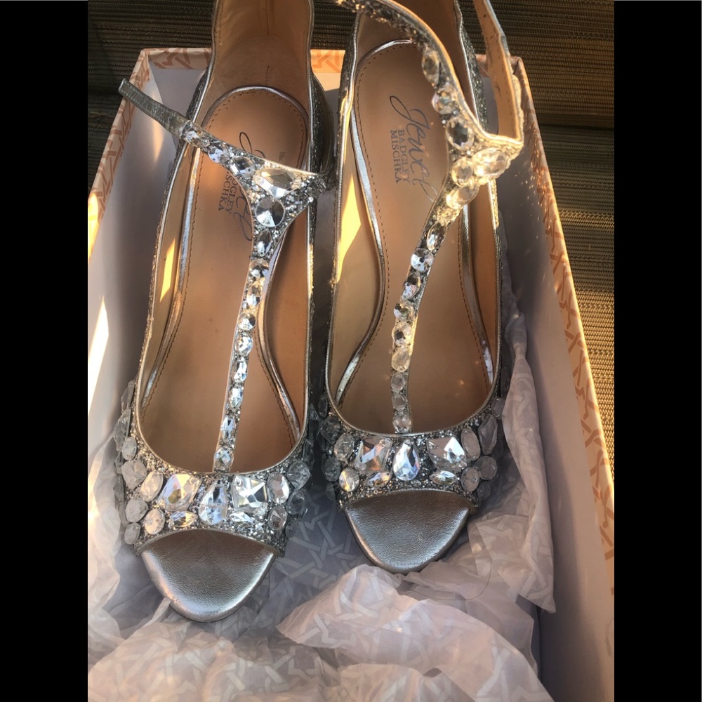 Jewel Badgley Mischka Rhinestone Heels
